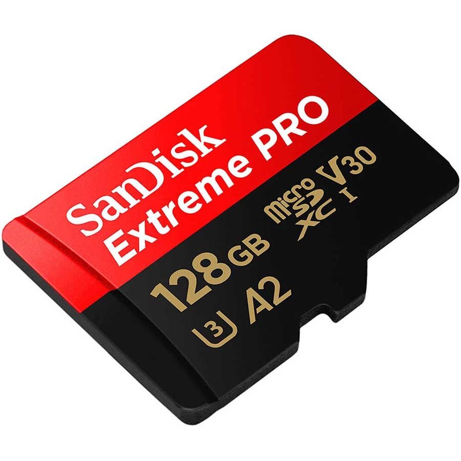 Cartão microSDXC Sandisk Extreme PRO UHS-I 128GB - 200MB/s (com adaptador SD) (V30)