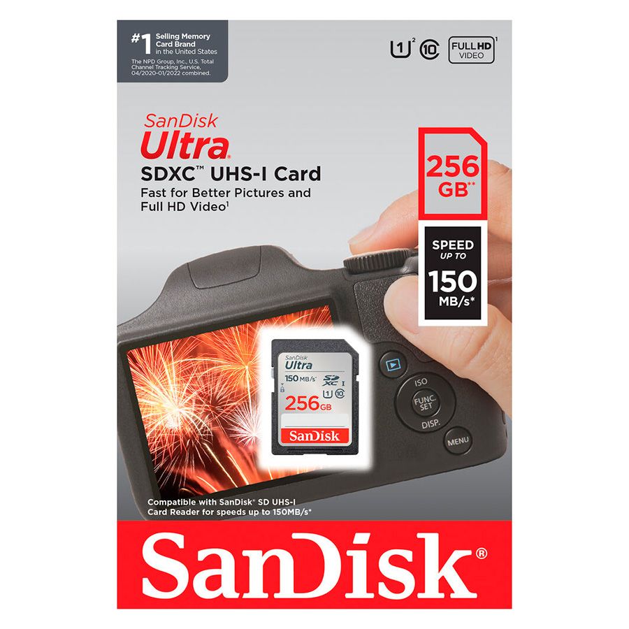 Cartão SDXC SanDisk UHS-I Ultra 256GB - 150MB/s