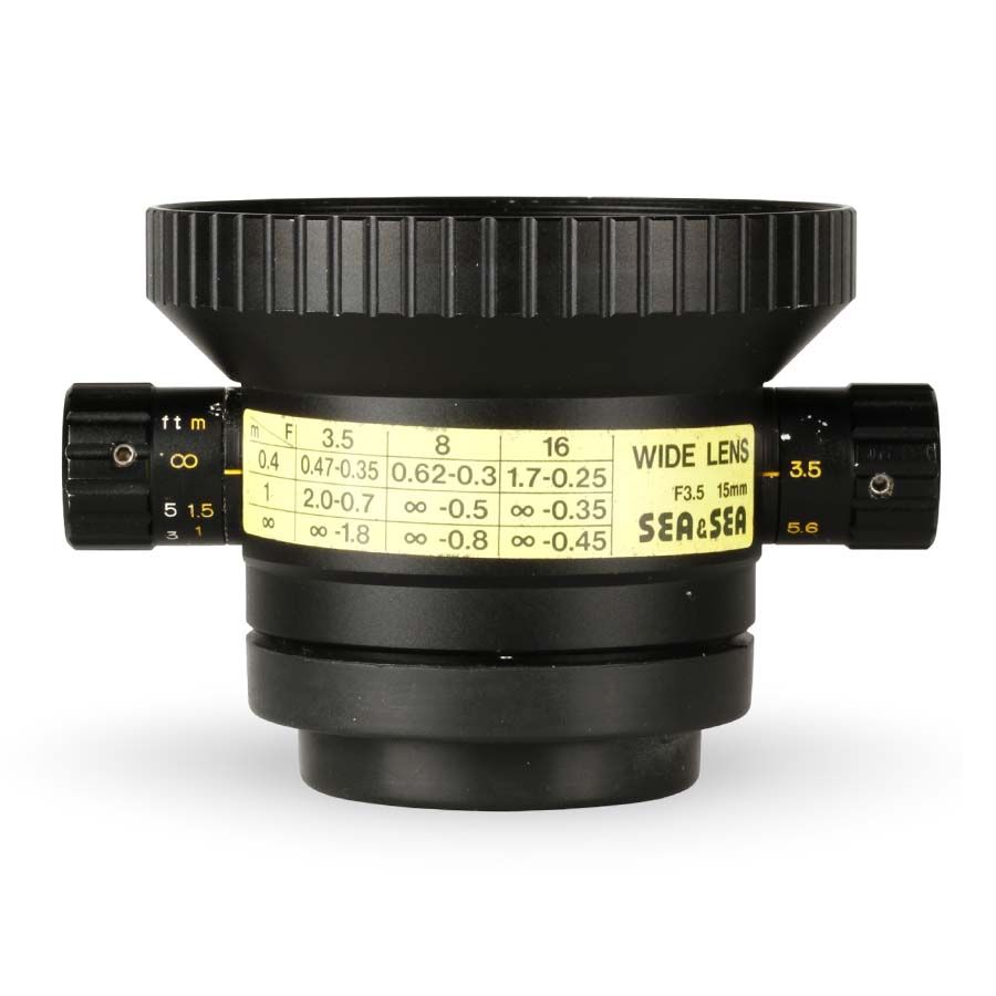 Objetiva Sea & Sea 15mm f3.5 (Nikonos) com visor - USADO
