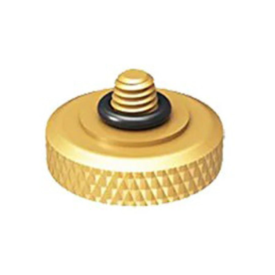 Botão côncavo para disparador de câmera (com borracha de fixação) - DOURADO