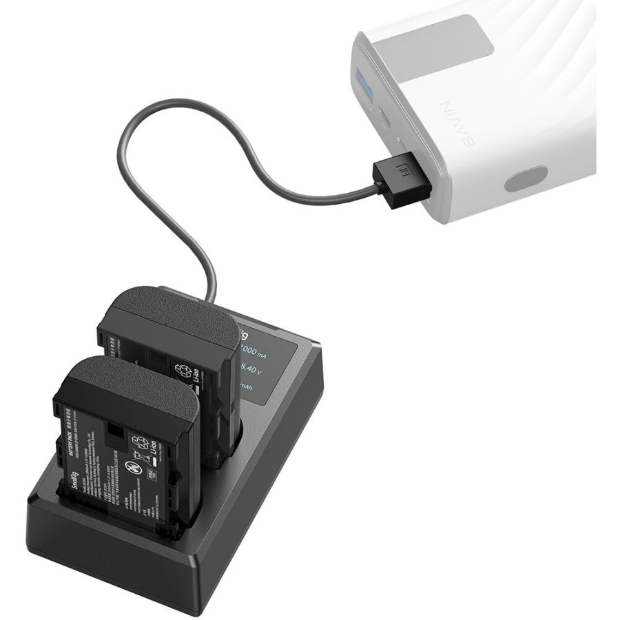 Carregador duplo SmallRig 3821 com duas baterias LP-E6NH