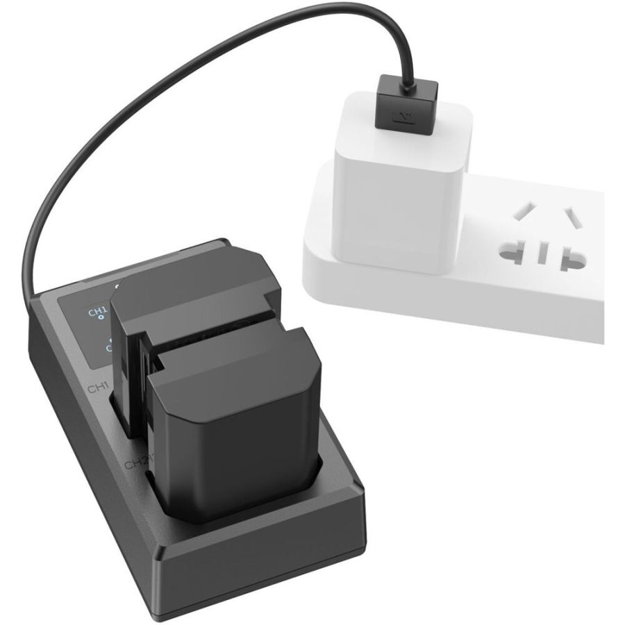 Carregador duplo SmallRig 3824 com duas baterias NP-FZ100