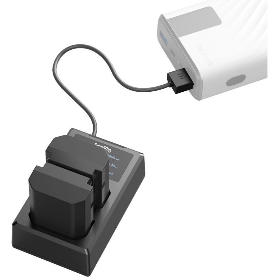 Carregador duplo SmallRig 3824 com duas baterias NP-FZ100