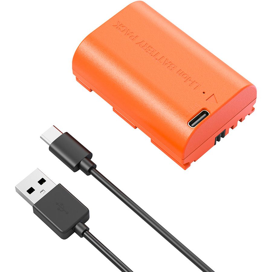 Bateria recarregável SmallRig 4968 LP-E6NH USB-C (Laranja)