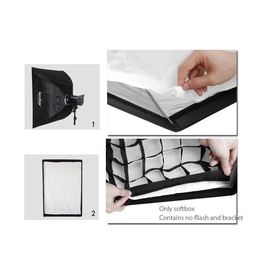 Softbox Greika SBBW60X90 para flash de estúdio Bowens (60x90cm)