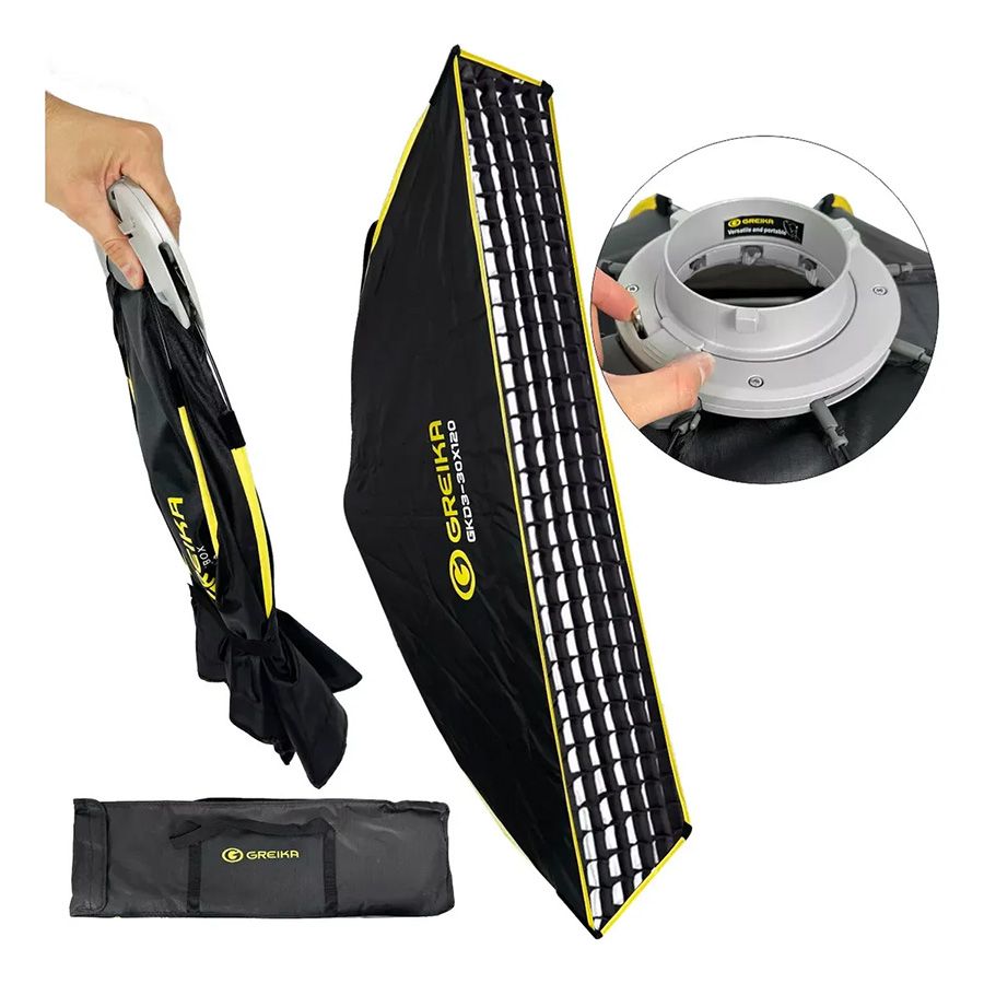 Strip box Godox GKD3-30x120 Bowens com grade (30x120cm)