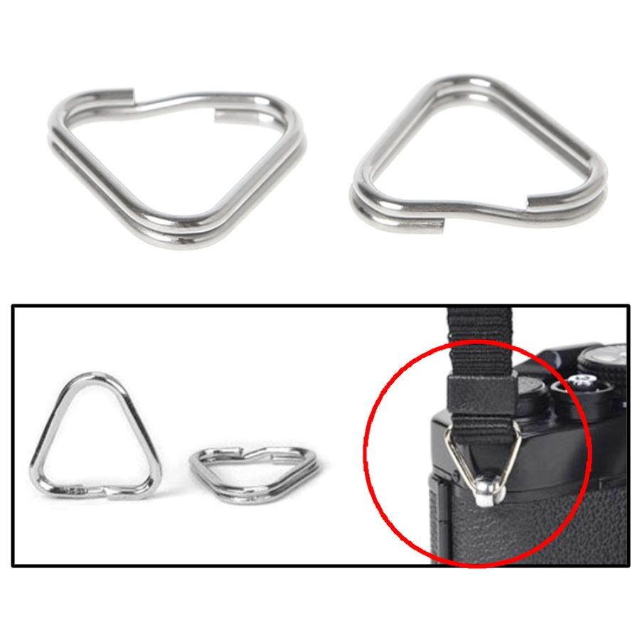 Triângulo de metal para alça de câmera fotográfica (par)