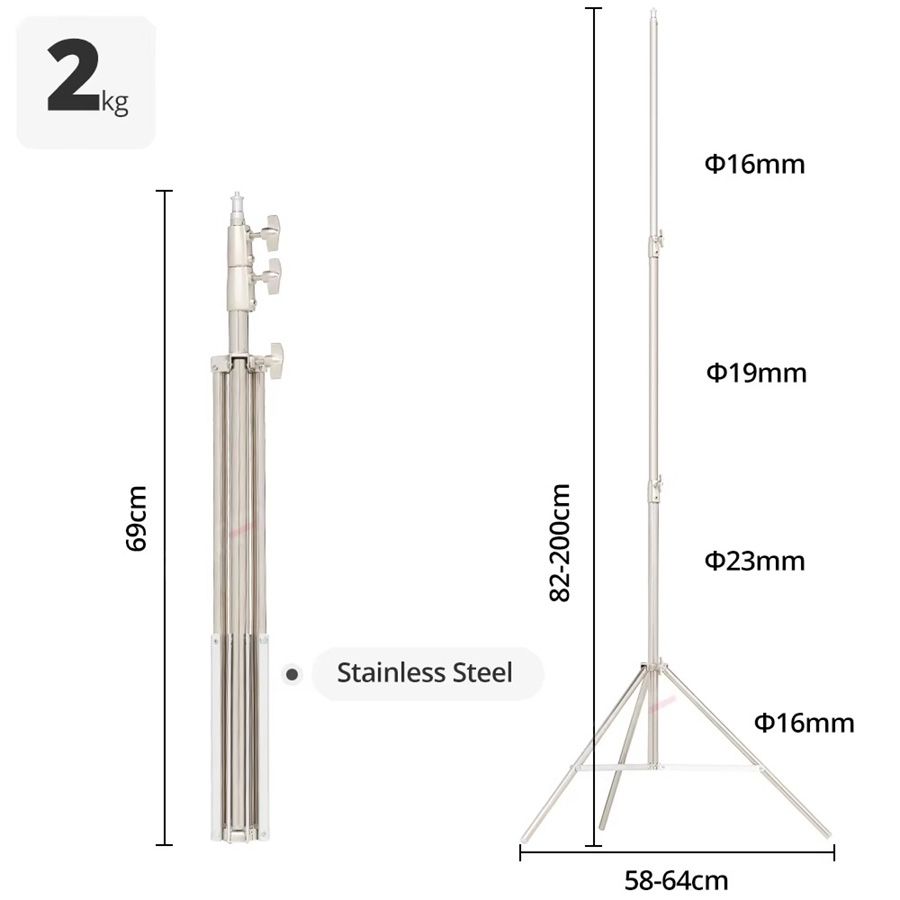 Tripé de iluminação Greika GLF-X2 (2 metros)