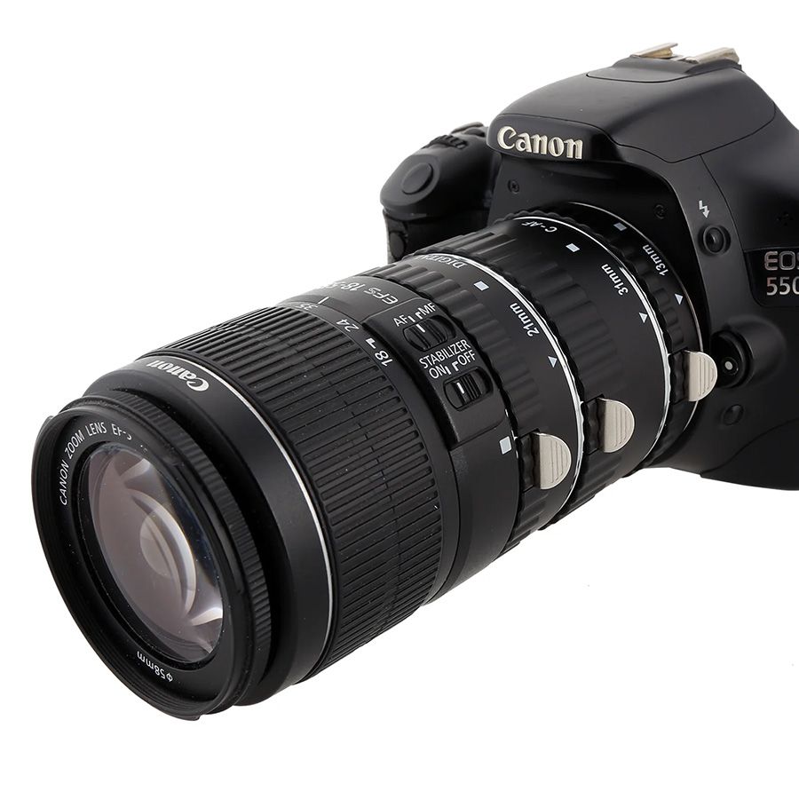 Tubos de extensão Meike MK-C-AF1-A de 13mm, 21mm e 31mm para Canon EF