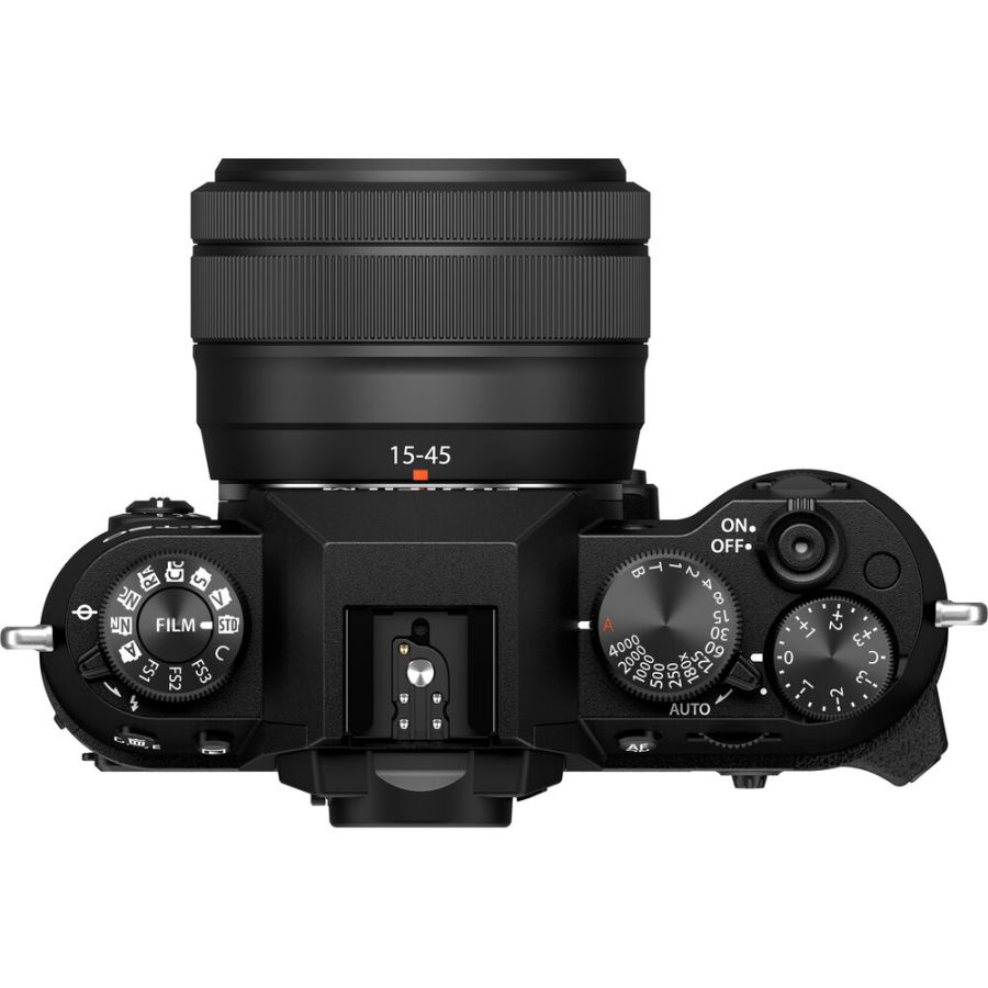 Câmera mirrorless Fujifilm X-T50 com 15-45mm (PRETO)