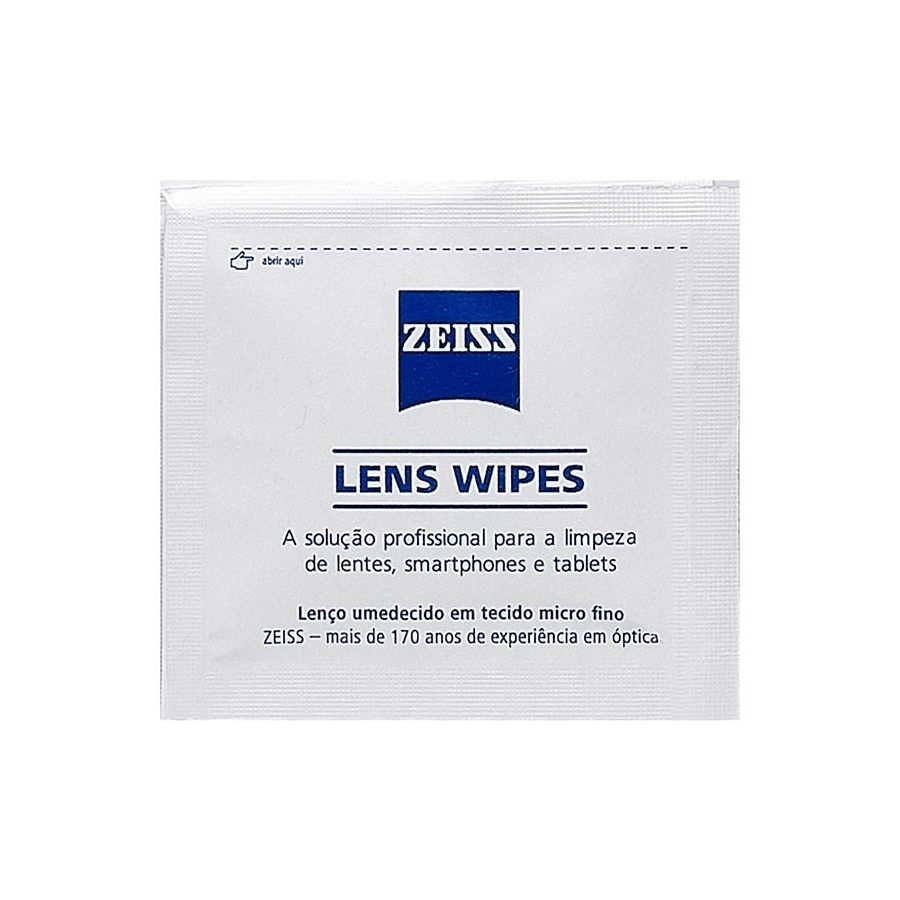 Lenços umedecidos ZEISS Lens Wipes para limpeza óptica geral - 50 un.