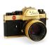Câmera analógica 35mm Leica R3 Electronic GOLD com lente Summicron-R 50mm f1.4 - USADA (Edição comemorativa de 100 anos do nascimento de Oskar Barnack)