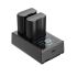 Carregador duplo SmallRig 3820B com duas baterias EN-EL15