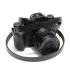 Alça de pescoço luxLLi PSC-01 em couro legítimo para câmera fotográfica (preto)