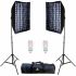 Kit de Iluminação contínua Greika AGATA II com grade e 2 lâmpadas (110V)