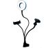 Iluminador de LED Circular Greika AL-06II Ring Light para live com suporte para microfone e para smartphone