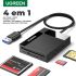 Leitor de cartão de memória UGREEN 4 em 1 CR125 USB 3.0
