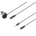 Microfone de lapela Boya BY-M2 para dispositivos iOS com conector lightining