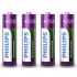 Carregador de pilhas Philips SCB2445NB com 4 pilhas AA 2450mAh