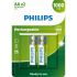 Pilha recarregável Philips AA 2500mAh R6B2RTU25/59 - cartela com 2 unidades