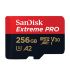 Cartão microSDXC Sandisk UHS-I Extreme PRO 256GB - 200MB/s (com adaptador SD)