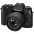 Câmera mirrorless Fujifilm X-T50 com 15-45mm (PRETO)