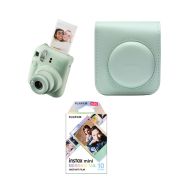 Kit câmera Instantânea Fujifilm instax mini 12 VERDE MENTA + bolsa + filme com 10 fotos mermaid tail