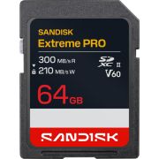 Cartão SDXC Sandisk UHS-II Extreme PRO 64GB - 300MB/s (V60)