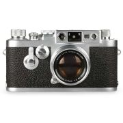 Câmera analógica 35mm Leica III G com lente Summicron 50mm f2 - USADA