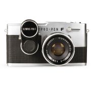 Câmera analógica 35mm Olympus-Pen FV com lente 38mm f1.8 - USADA