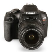 Câmera DSLR Canon EOS Rebel T7+ com 18-55mm IS II - USADA