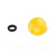Botão côncavo para disparador de câmera (com borracha de fixação) - AMARELO