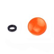 Botão côncavo para disparador de câmera (com borracha de fixação) - LARANJA