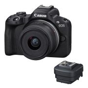 Câmera Canon EOS R50 com 18-45mm IS STM + Adaptador AD-E1