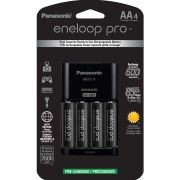Carregador de pilhas Panasonic eneloop pro com 4 pilhas AA 2600mAh (K-KJ17KHCA4)