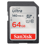 Cartão SDXC Sandisk UHS-I Ultra 64GB - 140MB/s