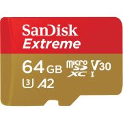 Cartão microSDXC Sandisk UHS-I Extreme 64GB - 170MB/s (com adaptador SD)