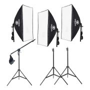 Kit de Ilumina&ccedil;&atilde;o Greika SB-04 com 3 softbox 50x70 (sem lampada)