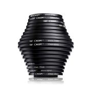 Kit universal de anéis adaptadores K&F Concept (Step Up + Step Down) 37-82 para filtro de lente (18 peças)