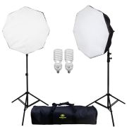 Kit de Iluminação contínua Greika AGATA III com 2 lâmpadas (220V)