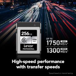 Cartão CFexpress Tipo B Lexar Silver 256GB - 1750MB/S