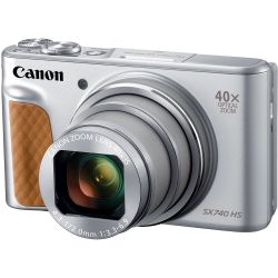 Câmera compacta Canon Powershot SX740 HS com zoom óptico de 40x e WiFi (PRATA)