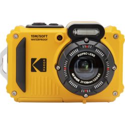 C&acirc;mera compacta Kodak PIXPRO WPZ2 &agrave; prova d'&aacute;gua (AMARELO) - kit com 2 baterias e cart&atilde;o de 16GB