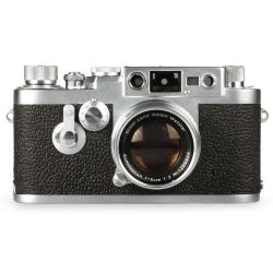 Câmera analógica Leica III G com lente Summicron 50mm f2 e Elmar 90mm f4 - USADO
