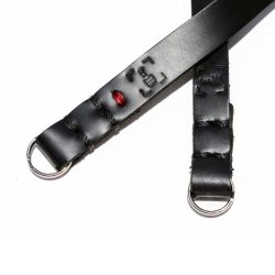 Alça de pescoço luxLLi PSC-01 em couro legítimo para câmera fotográfica (preto)