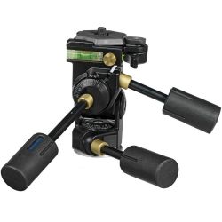 Cabeça Pan-Tilt de três eixos Manfrotto 229 3D Super Pro - Suporta até 12 kilos
