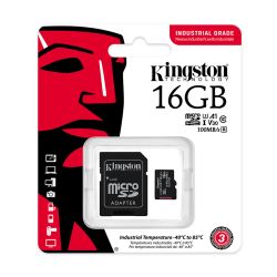 Cartão microSDHC Kingston Industrial 8GB - 100MB/s (com adaptador SD)