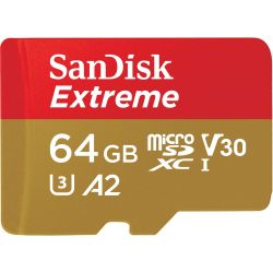 Cartão microSDXC Sandisk UHS-I Extreme 64GB - 170MB/s (com adaptador SD)