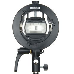 Suporte para flash speedlite Godox S2 com montagem Bowens