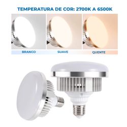 Lâmpada de LED Lucacell Bivolt 50W Bicolor para Softbox (soquete E27)